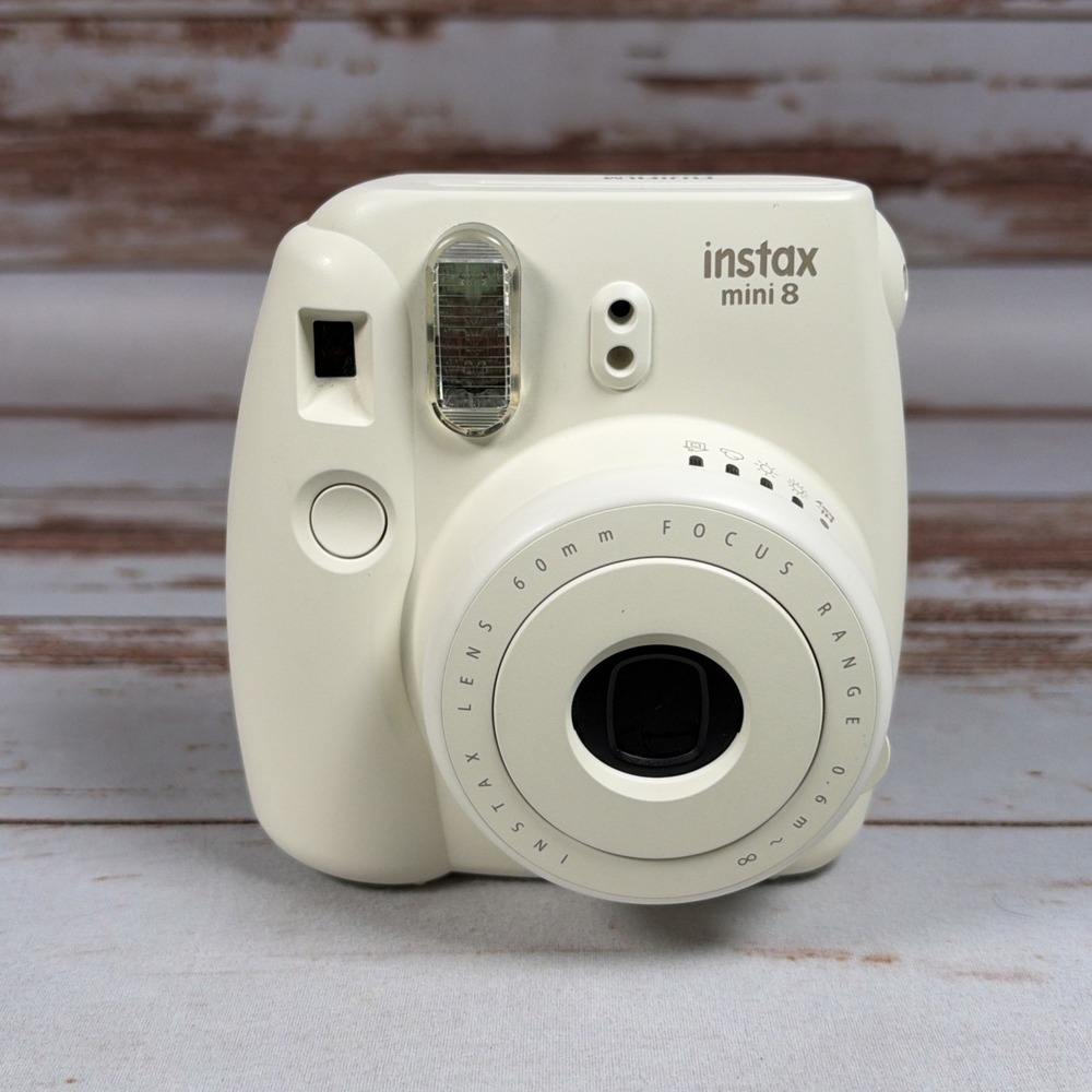 Fujifilm Instax Mini 8 White Cream Instant Camera 60mm Lens Tested